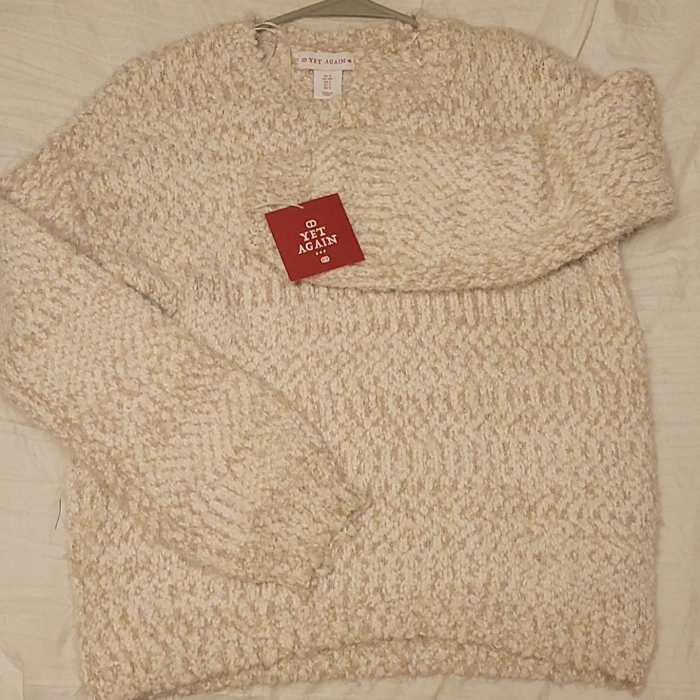 Beige and cream sweater